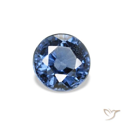 Espinela Azul marino natural de 0.21 ct, Corte Redondo, VS