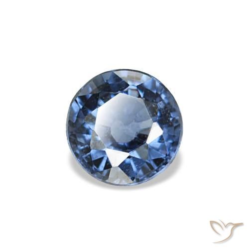 Espinela Azul marino natural de 0.21 ct, Corte Redondo, VS