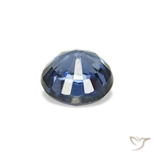 Espinela Azul marino natural de 0.21 ct, Corte Redondo, VS