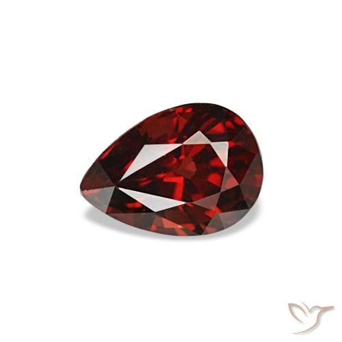 0.59ct Rojo oscuro Espinela, En forma de pera, VVS-VS