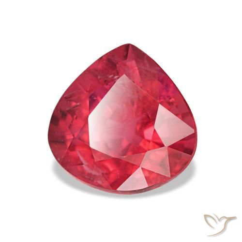 Espinela Roja natural de 2.02 ct, En forma de pera, VS-SI