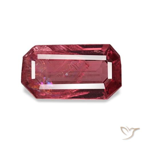 Espinela rojo de 0,83 ct, corte esmeralda, SI