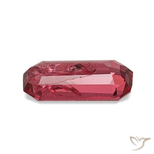 Espinela rojo natural de 0,83 ct, corte esmeralda, SI