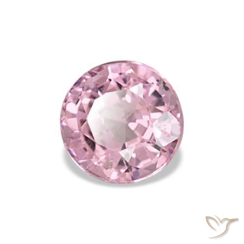 Espinela rosa natural de 0,57 ct, corte redondo, VS