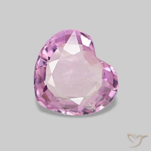Espinela rosa natural de 0,78 ct, forma de corazón, VS