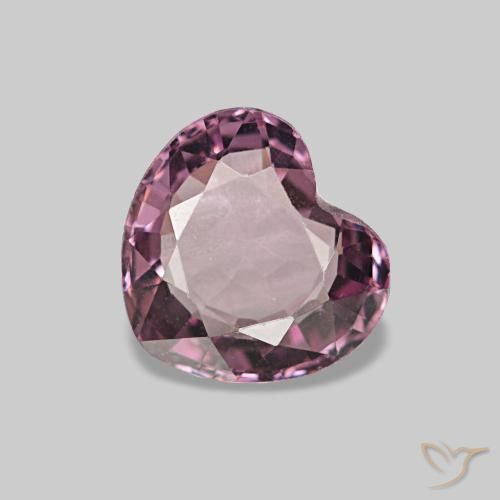 Espinela púrpura natural de 0,63 ct, forma de corazón, VVS
