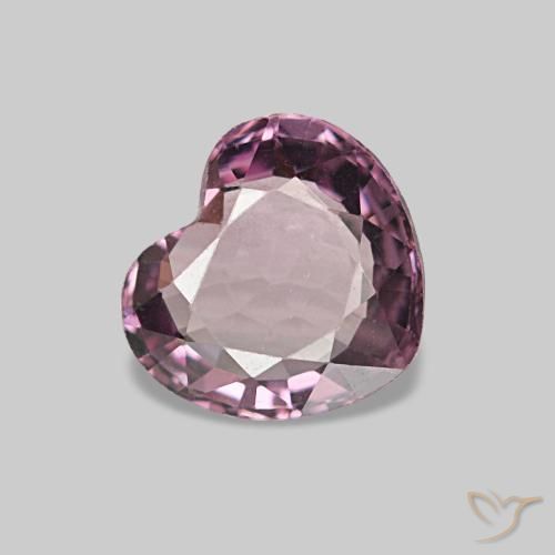 Espinela púrpura natural de 0,63 ct, forma de corazón, VVS
