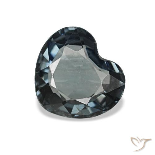 Espinela gris natural de 0,80 ct, forma de corazón, VVS