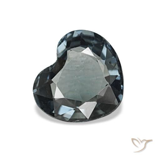 Espinela gris natural de 0,80 ct, forma de corazón, VVS