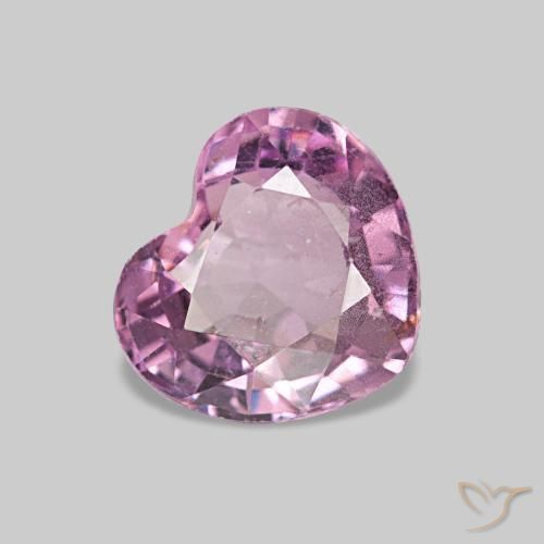 Espinela rosa natural de 0,86 ct, forma de corazón, VS