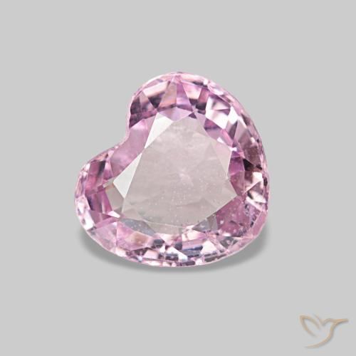 Espinela rosa natural de 0,65 ct, forma de corazón, VS