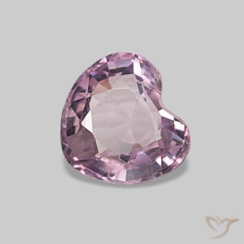 Espinela rosa natural de 0,70 ct, forma de corazón, VS
