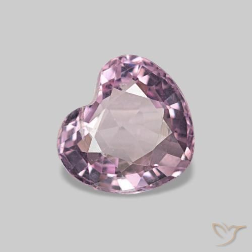 Espinela rosa natural de 0,70 ct, forma de corazón, VS