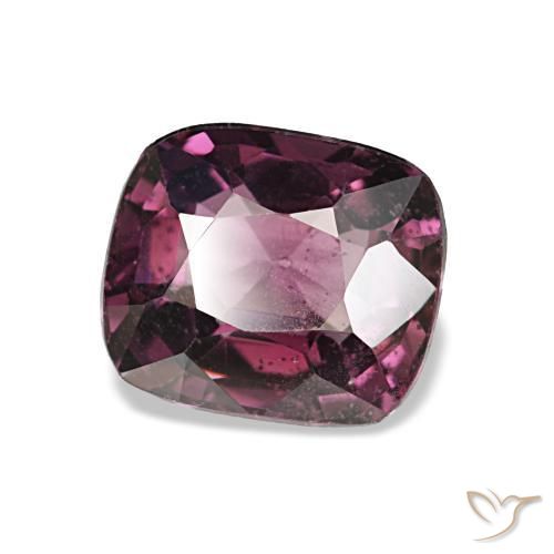 Espinela púrpura natural de 1,28 ct, corte cojín, VVS-VS