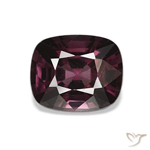 Espinela púrpura de 1,49 ct, cojín, VVS-VS