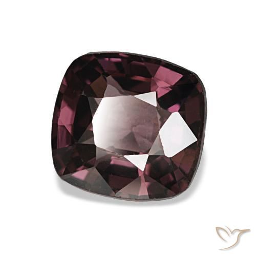 Espinela púrpura natural de 1,54 ct, corte cojín, VVS-VS