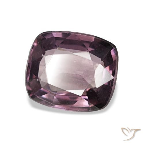 Espinela púrpura natural de 1,37 ct, corte cojín, VVS-VS
