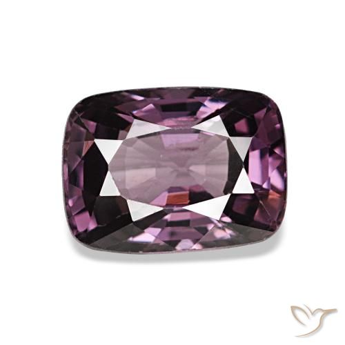 Espinela púrpura natural de 1,38 ct, corte cojín, VVS-VS
