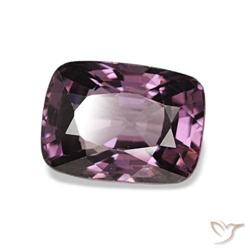Espinela púrpura natural de 1,38 ct, corte cojín, VVS-VS
