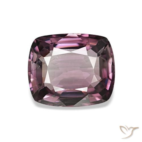 Espinela púrpura natural de 1,54 ct, corte cojín, VVS-VS