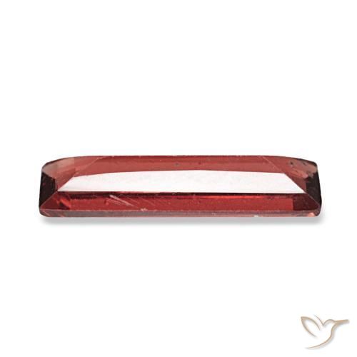 Espinela rojo natural de 0,72 ct, baguette, VVS-VS