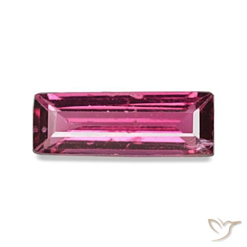 Espinela púrpura natural de 0,60 ct, baguette, VVS-VS
