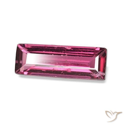 Espinela púrpura natural de 0,60 ct, baguette, VVS-VS