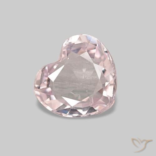 Espinela rosa natural de 0,71 ct, forma de corazón, VVS-VS