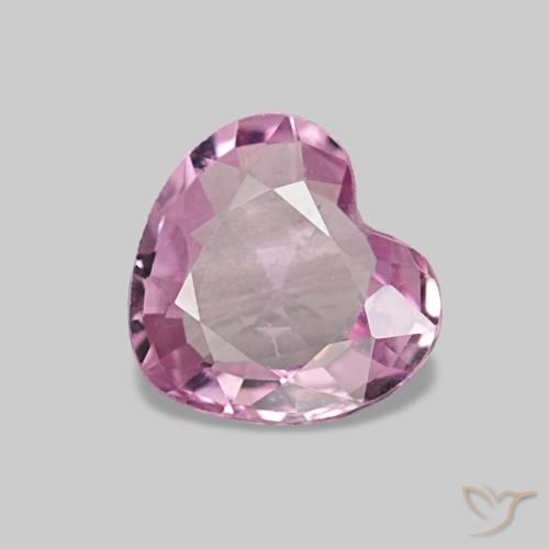 Espinela rosa natural de 0,65 ct, forma de corazón, VVS-VS