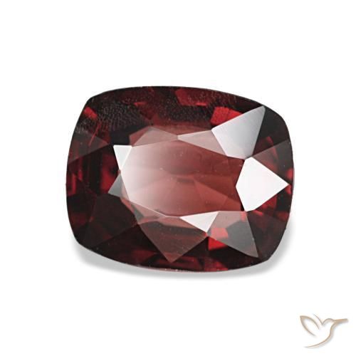 Espinela rojo natural de 1,10 ct, corte cojín, VS