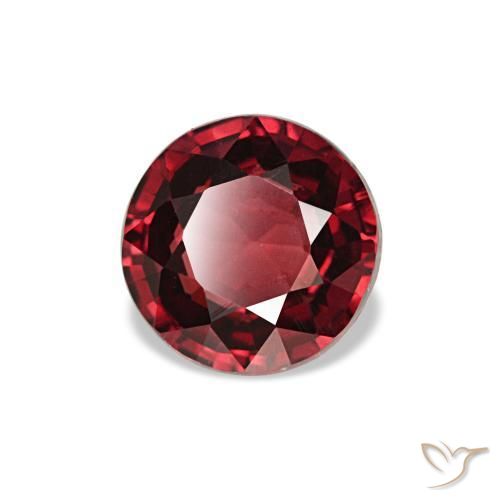 Espinela rojo natural de 1,18 ct, corte redondo, VVS-VS