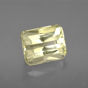 Espodumena amarillo natural de 5,34 ct, corte esmeralda, VVS-VS