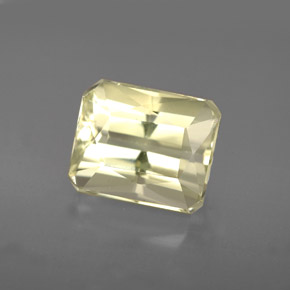 Espodumena amarillo natural de 5,34 ct, corte esmeralda, VVS-VS