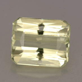 espodumeno Amarillo claro natural de 6.20 ct, corte esmeralda, VS