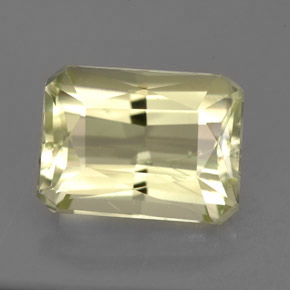 Espodumena amarillo natural de 7,03 ct, corte esmeralda, VS