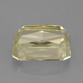 Espodumena amarillo natural de 7,03 ct, corte esmeralda, VS