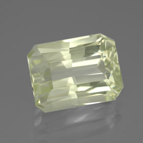 espodumeno Amarillo claro natural de 7.11 ct, corte esmeralda, VVS-VS