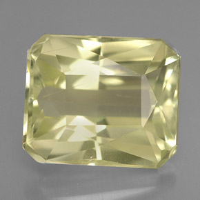 Espodumena amarillo claro natural de 7,74 ct, corte esmeralda, VVS-VS