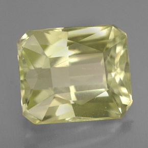 Espodumena amarillo claro natural de 7,74 ct, corte esmeralda, VVS-VS