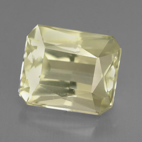 Espodumena amarillo natural de 5,79 ct, corte esmeralda, VVS-VS