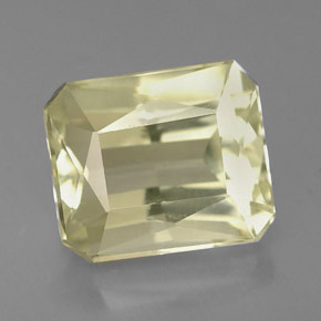 Espodumena amarillo natural de 5,79 ct, corte esmeralda, VVS-VS