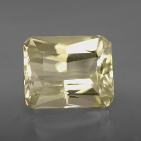 Espodumena amarillo natural de 5,90 ct, corte esmeralda, VS