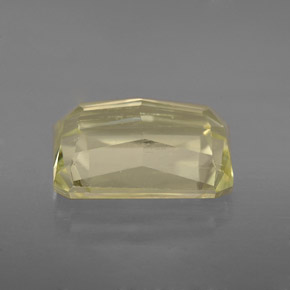 Espodumena amarillo natural de 5,33 ct, corte esmeralda, VS