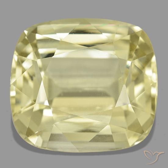 Espodumena amarillo de 38,30 ct, cojín, VVS