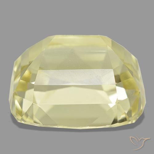 Espodumena amarillo natural de 38,30 ct, corte cojín, VVS