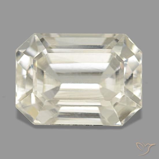 Espodumena amarillo natural de 6,86 ct, corte esmeralda, VVS