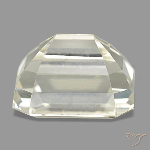 Espodumena amarillo natural de 6,86 ct, corte esmeralda, VVS