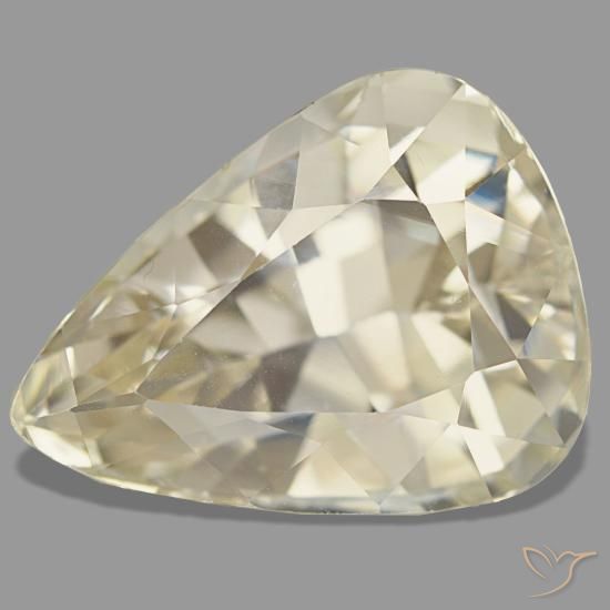 Espodumena amarillo natural de 19,62 ct, en forma de pera, VVS-VS
