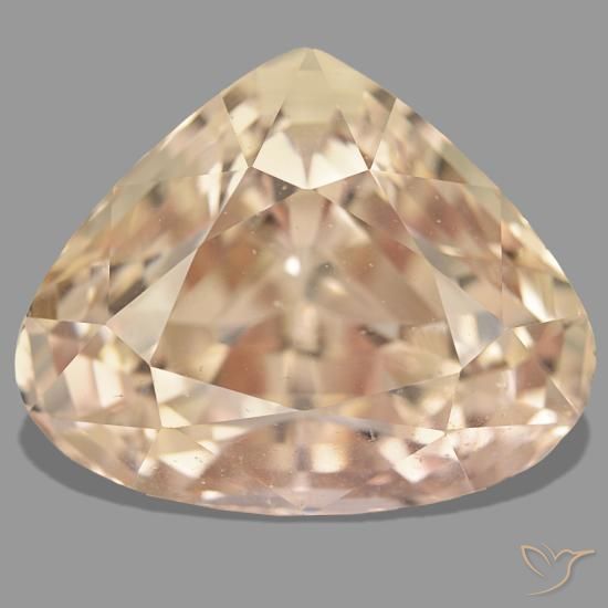 Espodumena naranja natural de 55,30 ct, en forma de pera, VS