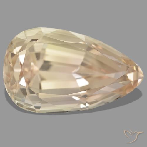 Espodumena naranja natural de 61,88 ct, en forma de pera, VS